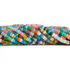 4-5mm Multi Color Ethiopian Opal Plain Rondelles 16 inch 130 beads - The Bead Traders