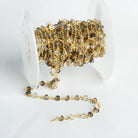 4-5mm Multi Gemstone Gold Chain - Lot of 10 Feet - The Bead Traders