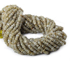 4-5mm Pale Labradorite Native Cut Plain Rondelles 13 inch 110 beads B grade - The Bead Traders