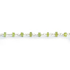 4-5mm Peridot Heishi Silver Chain 35 beads - The Bead Traders