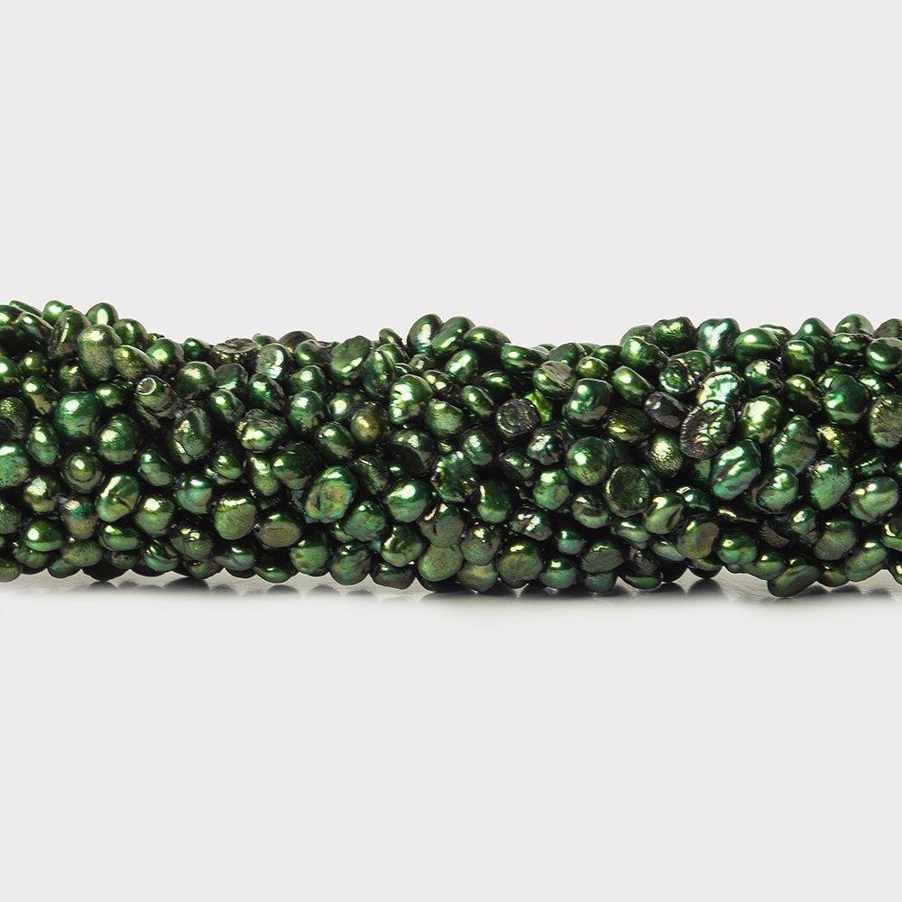 4-5mm Pine Green Freshwater Pearl Baroque - The Bead Traders