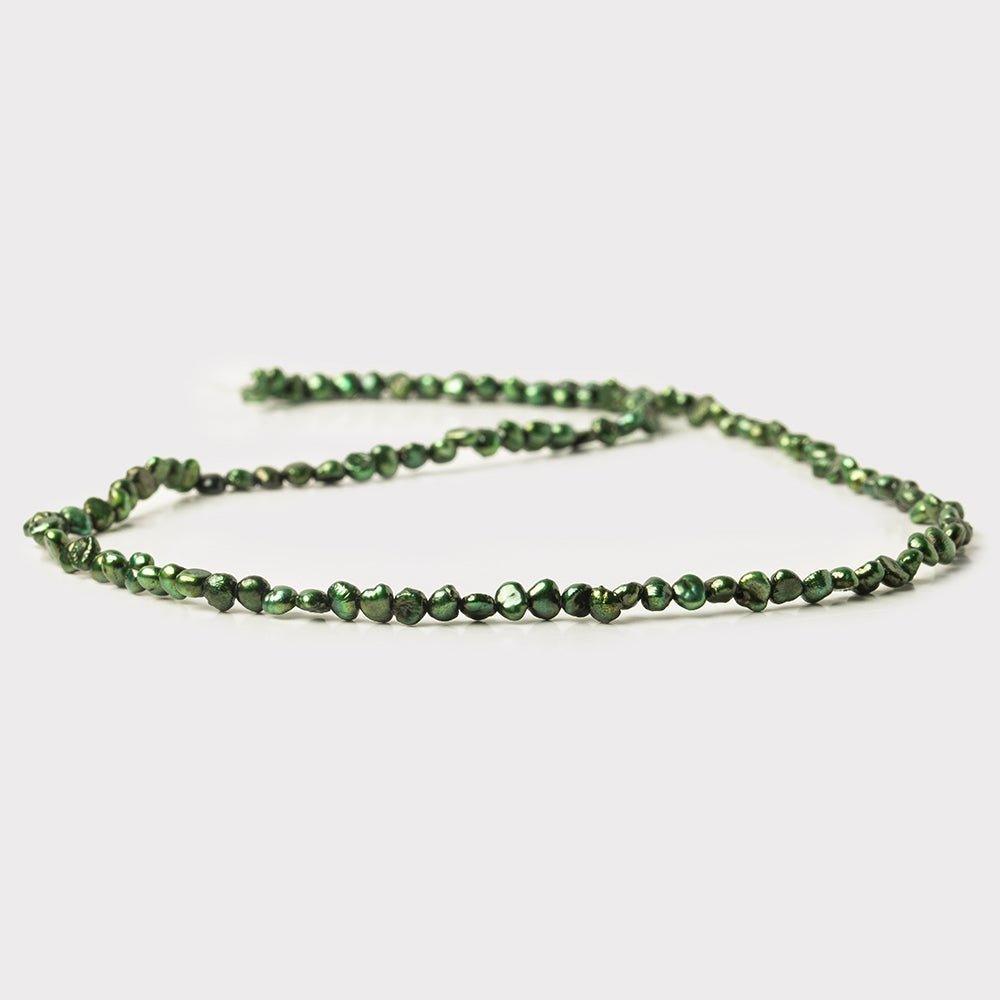 4-5mm Pine Green Freshwater Pearl Baroque - The Bead Traders