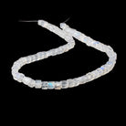 4-5mm Rainbow Moonstone Plain Cube Beads 14.5 inches 74 beads - The Bead Traders