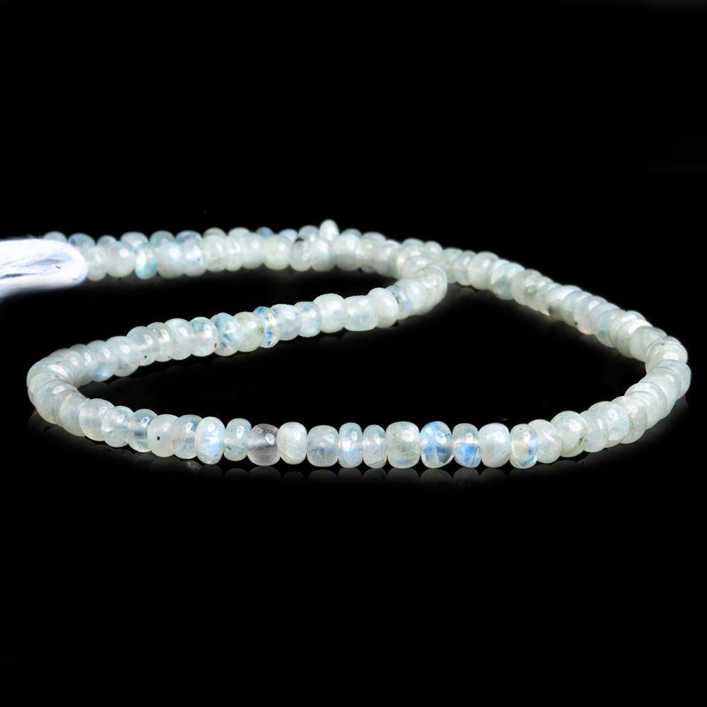 4-5mm Rainbow Moonstone Plain Rondelle Beads 12 inch 115 pieces - The Bead Traders