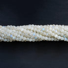 4-5mm Rainbow Moonstone Rounds 16 inch 95 beads - The Bead Traders