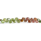 4-5mm Sapphire Faceted Hearts 8 inch 70 beads - The Bead Traders