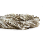 4-5mm Smoky Quartz Faceted Rondelles 13 inch 150 beads - The Bead Traders