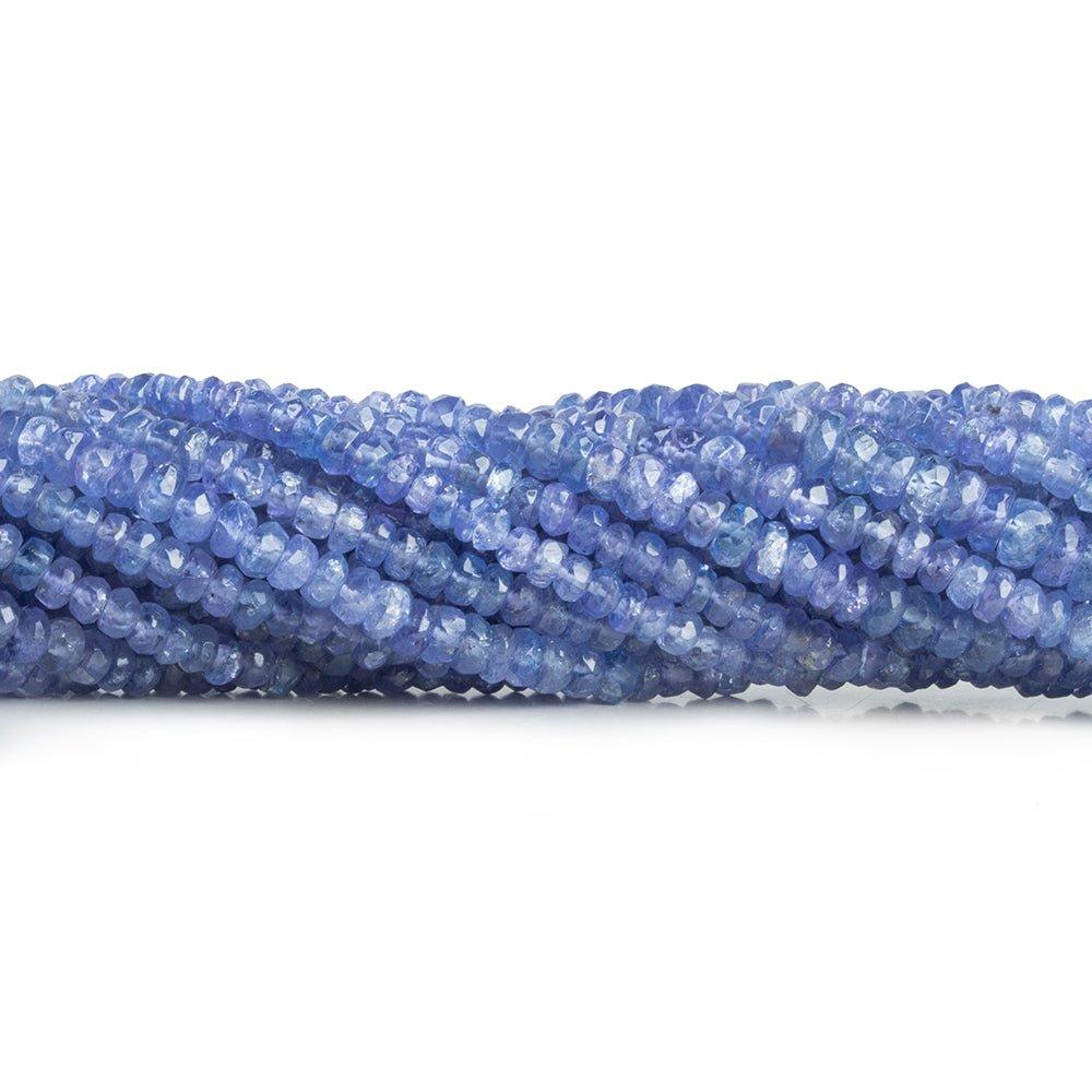 4-5mm Tanzanite Faceted Rondelle Beads 14 inch 150 pieces - The Bead Traders