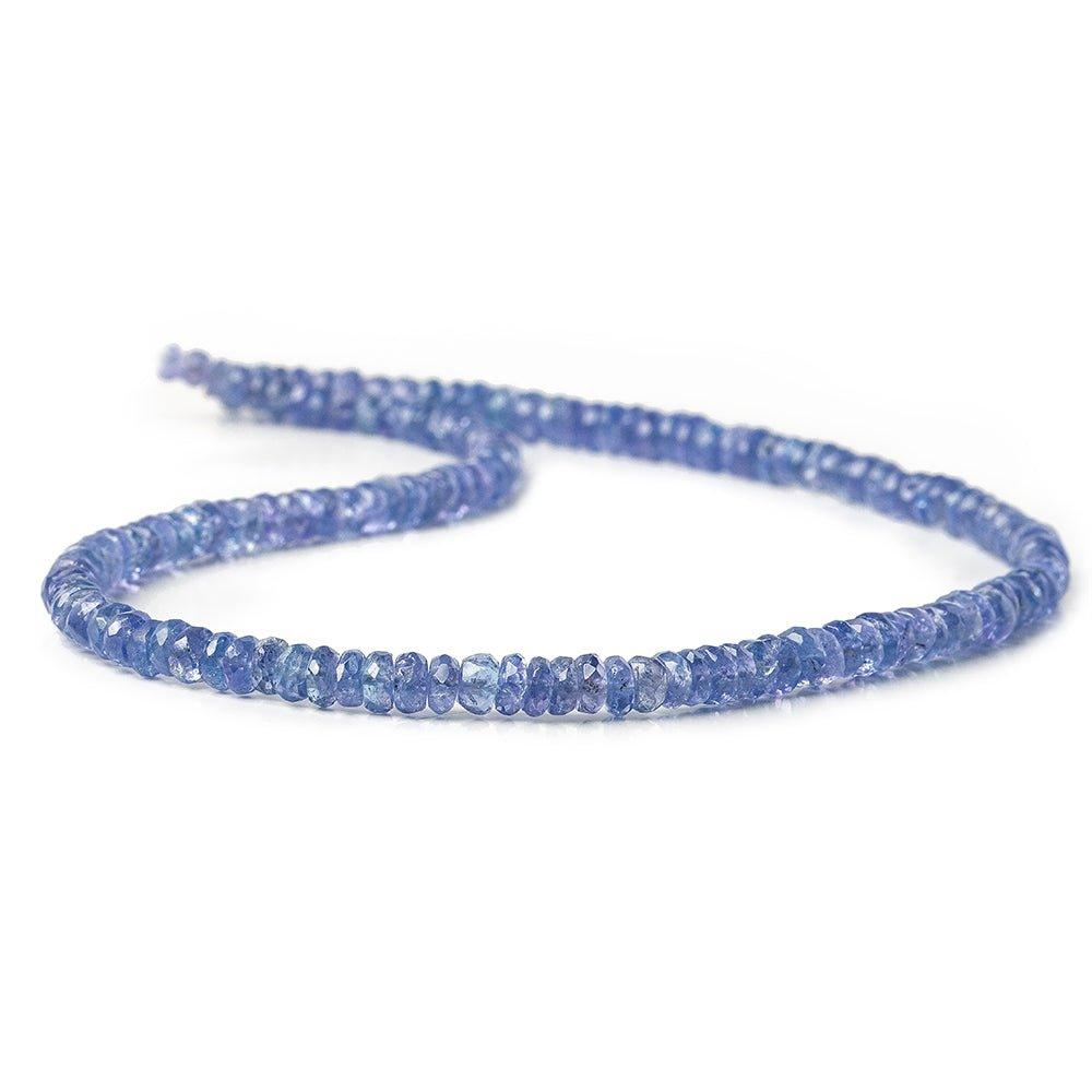 4-5mm Tanzanite faceted rondelle beads 14 inch 155 pieces - The Bead Traders