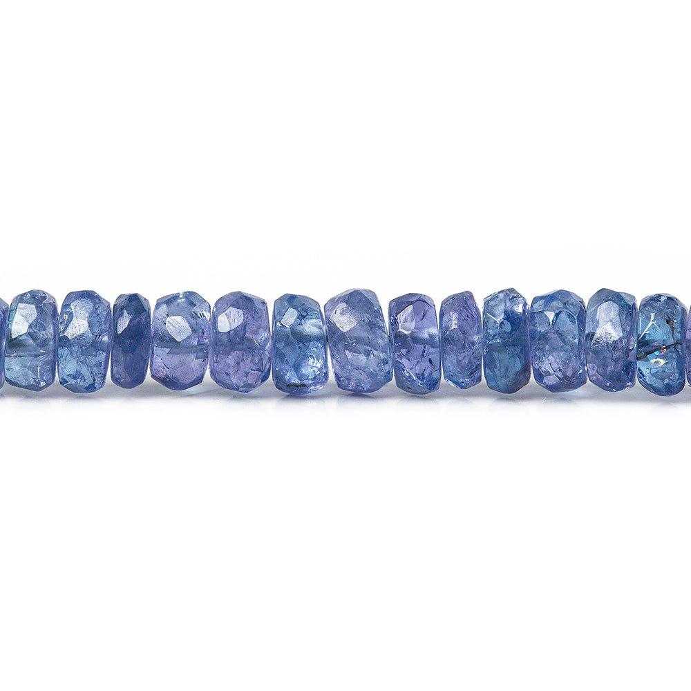 4-5mm Tanzanite faceted rondelle beads 14 inch 155 pieces - The Bead Traders