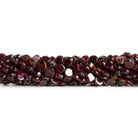 4-6mm Garnet Plain Coins 14 inch 61 beads - The Bead Traders