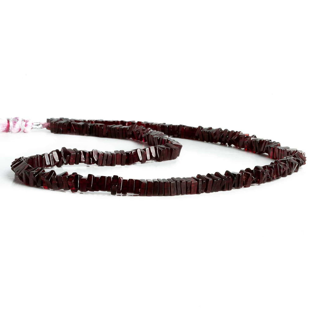 4-6mm Garnet Square Heishis 16 inch 210 pieces - The Bead Traders