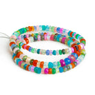 4-6mm Multi Color Ethiopian Opal Faceted Rondelles 17 inch 155 beads - The Bead Traders