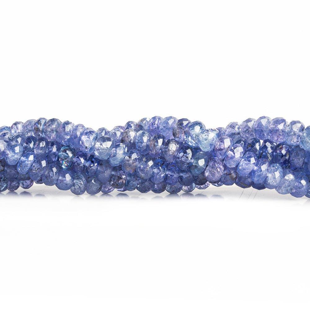 4-6mm Tanzanite Faceted Rondelle Beads 16 inch 145 pieces - The Bead Traders