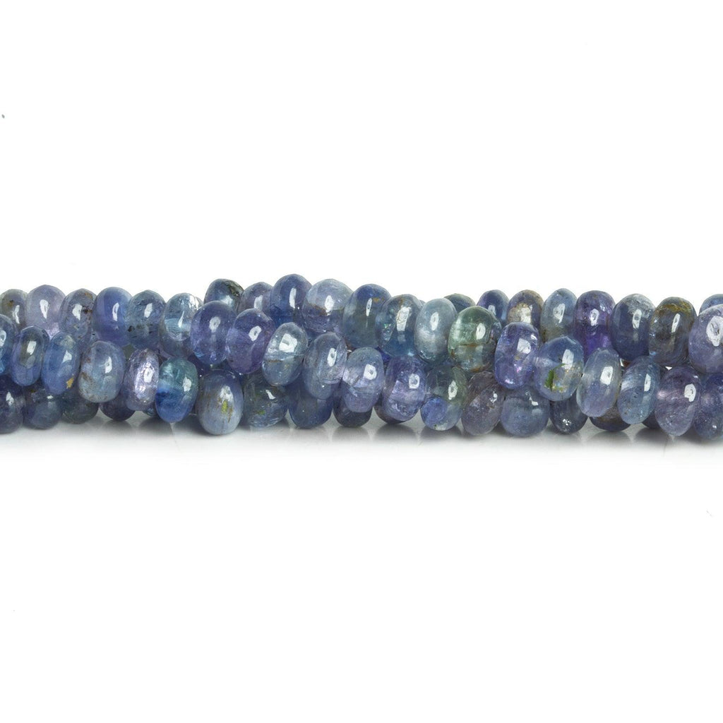 4-7mm Tanzanite Plain Rondelles 19 inch 145 beads - The Bead Traders