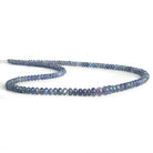 4-7mm Tanzanite Plain Rondelles 19 inch 145 beads - The Bead Traders