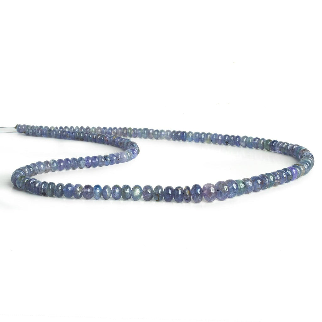 4-7mm Tanzanite Plain Rondelles 19 inch 145 beads - The Bead Traders