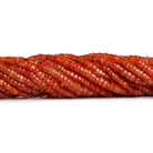 4-8mm Carnelian Plain Heishis 12 inch 95 beads - The Bead Traders