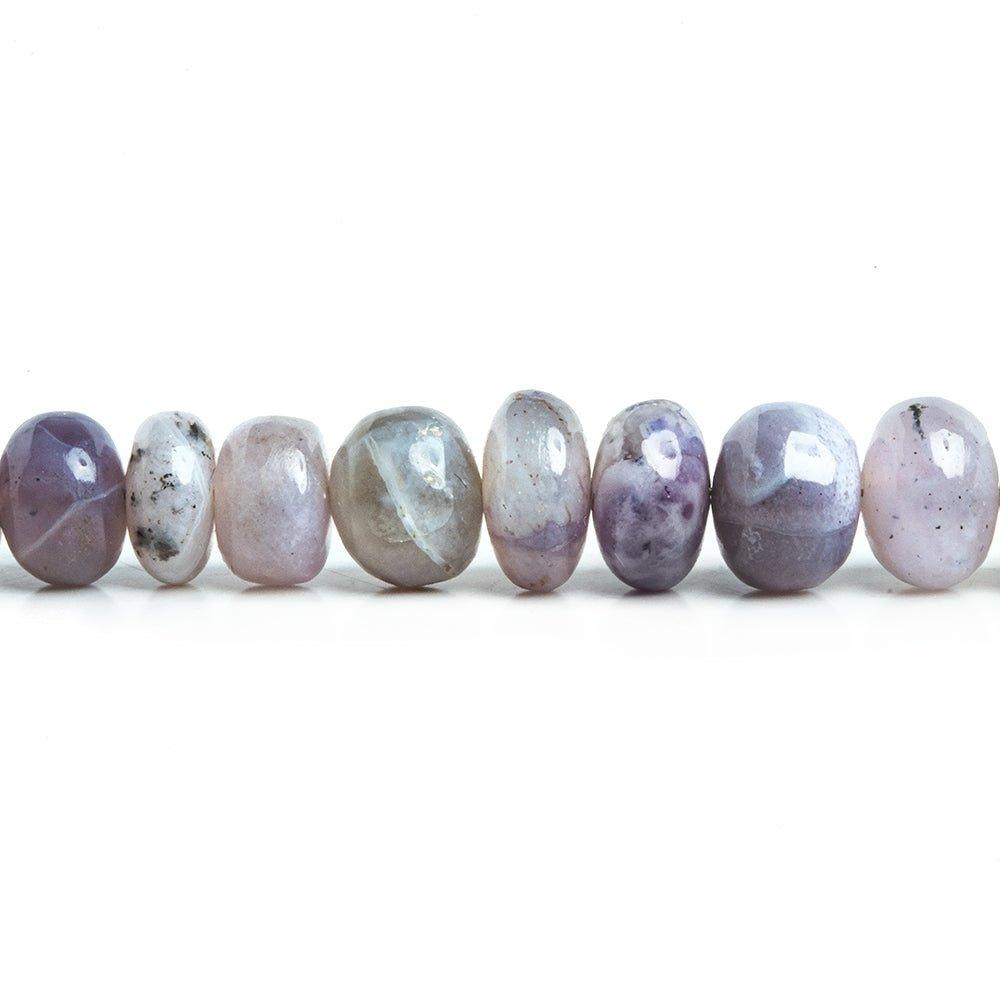 4-8mm Purple Chalcedony Plain Rondelle Beads 18 inch 145 pieces - The Bead Traders