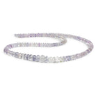 4-8mm Purple Fluorite Plain Rondelles 18 inch 155 beads AA - The Bead Traders