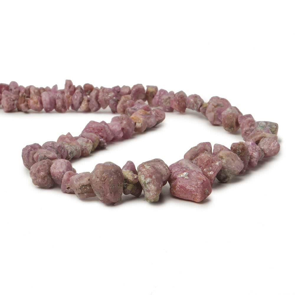 4-8mm Ruby unfaceted Nugget Chips 14 inch 115 pieces - The Bead Traders