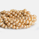 9x11mm Champagne Ringed Baroque Freshwater Pearls 16 inch - The Bead Traders