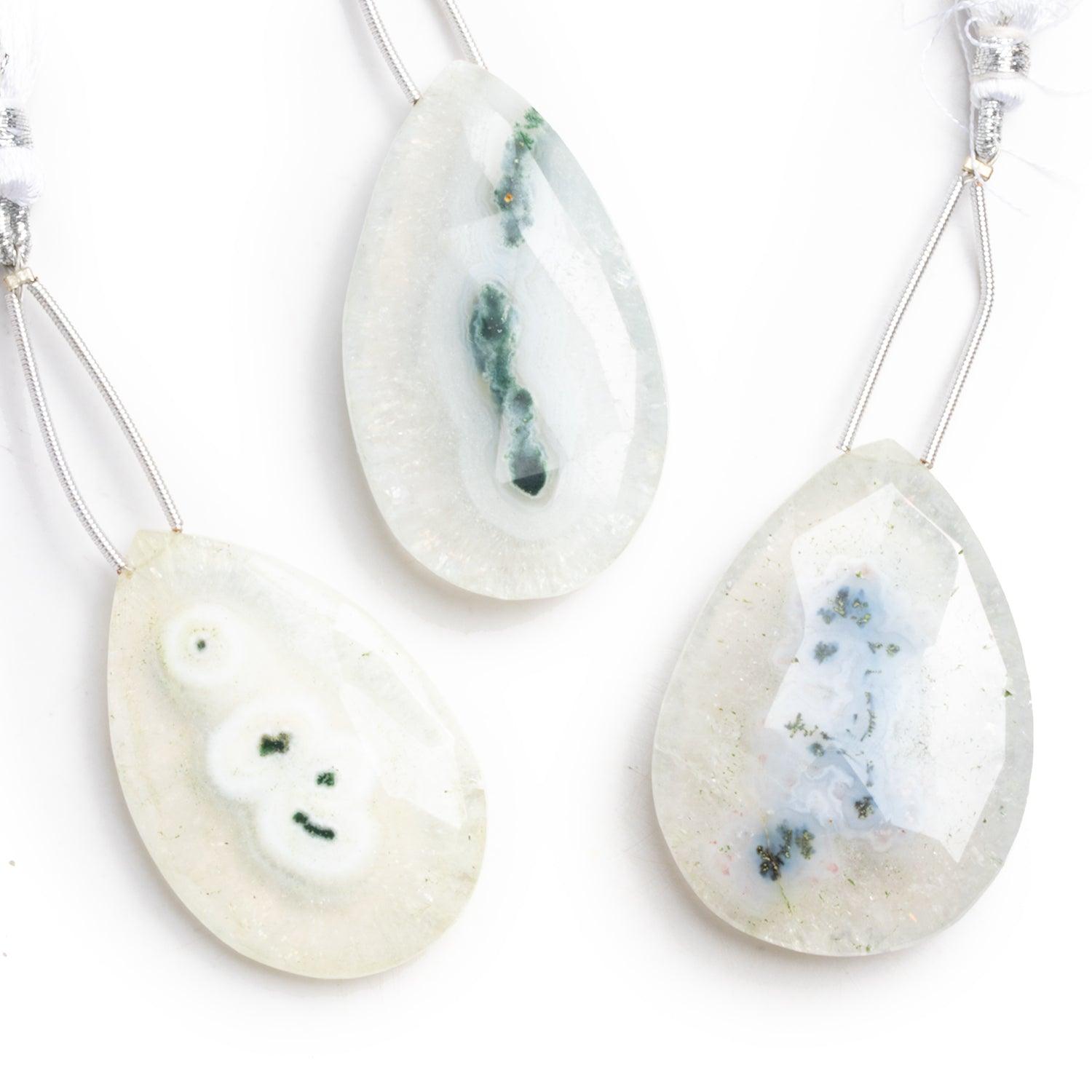 40x30mm Solar Quartz Faceted Pear Focal 1 Bead - The Bead Traders