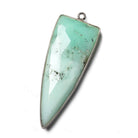 42x16mm Black Gold Bezel Chrysoprase faceted point 1 focal bead - The Bead Traders