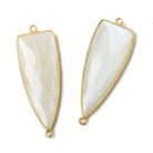 42x16mm Vermeil Bezel White Moonstone Point 1 piece - The Bead Traders