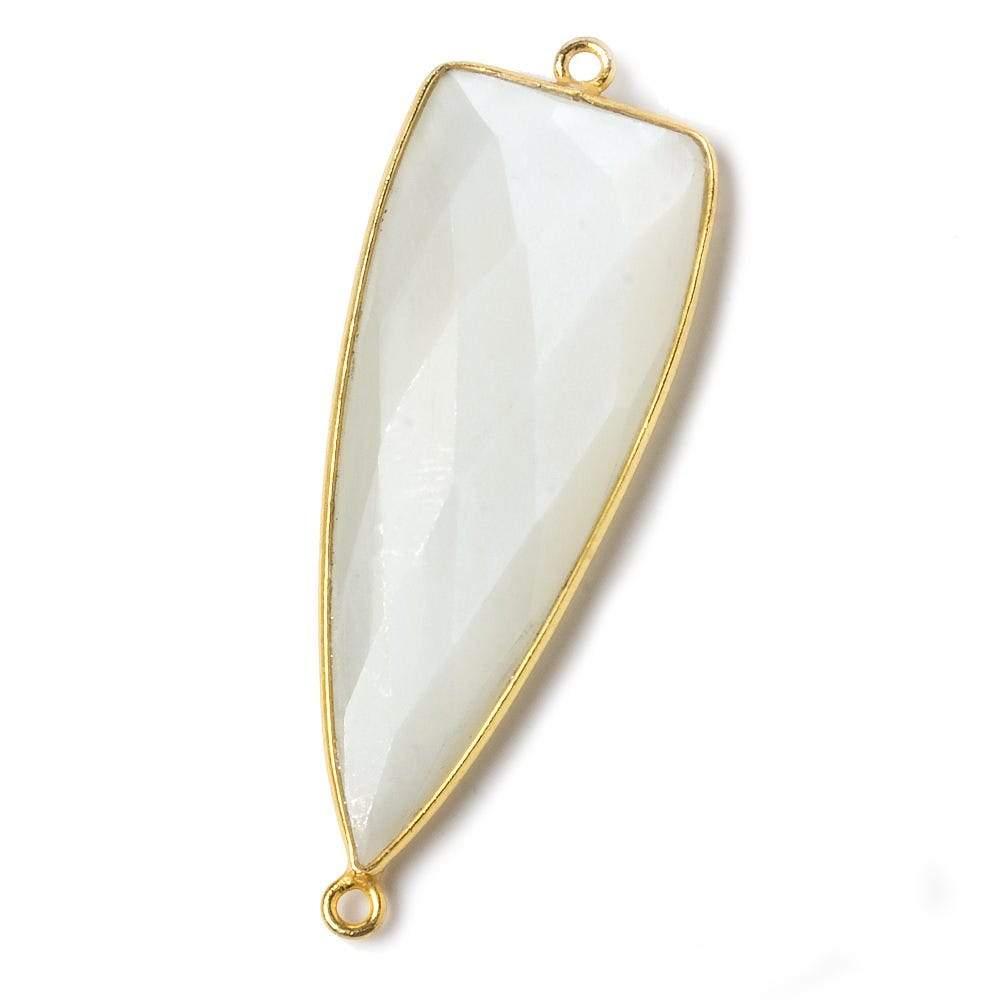 42x16mm Vermeil Bezel White Moonstone Point 1 piece - The Bead Traders
