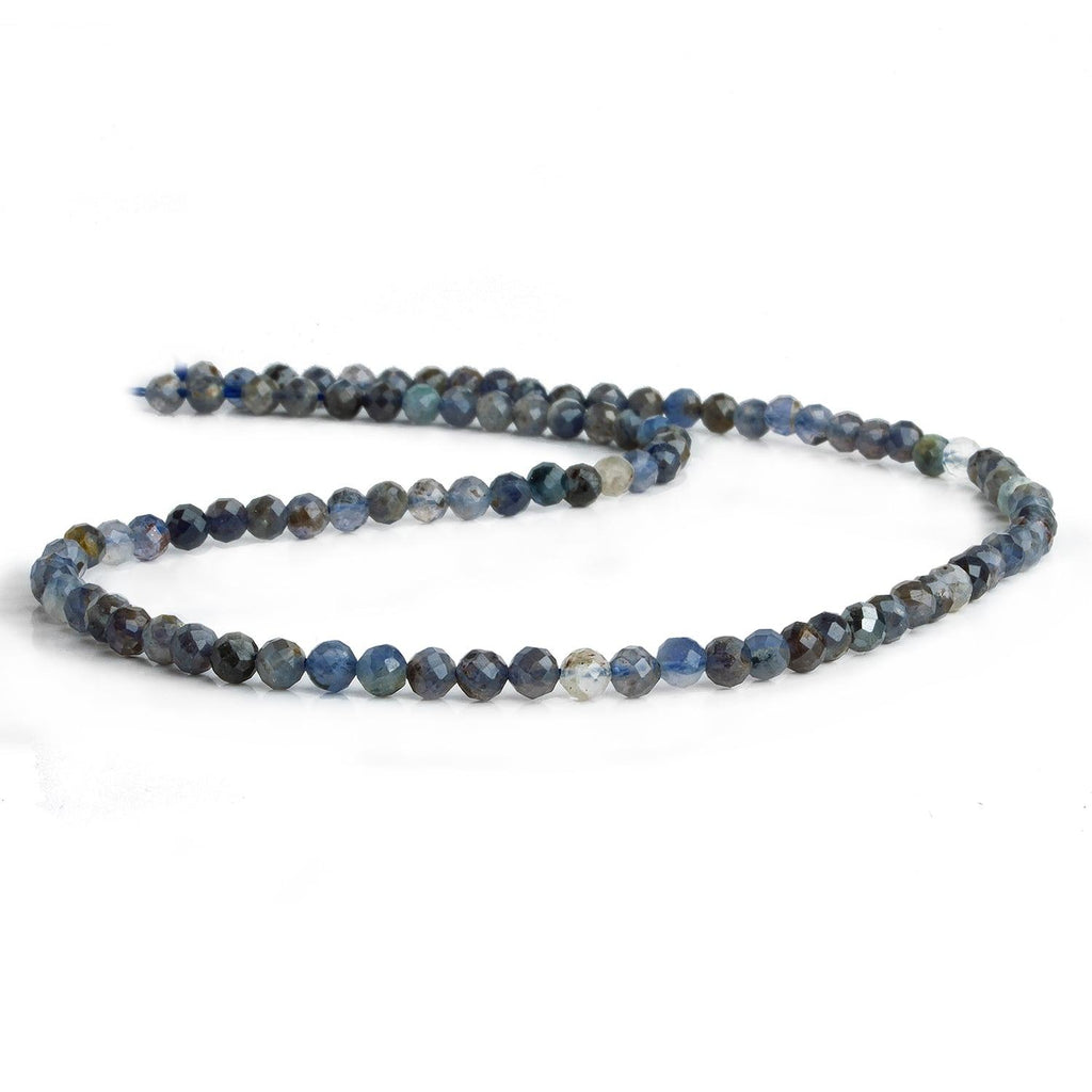 4.3mm Iolite Microfaceted Rounds 16 inch 95 beads - The Bead Traders