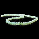 4.5-10mm Mint Green Peruvian Opal plain rondelles 18 inch 118 pieces - The Bead Traders
