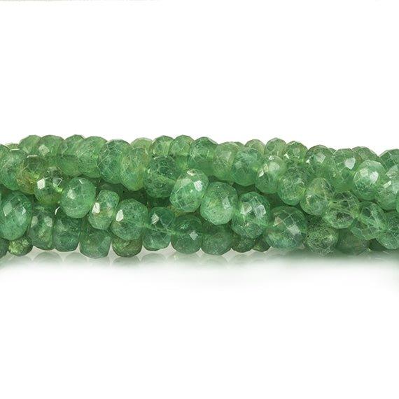 4.5-5.5mm Green Fluorite Faceted Rondelle Beads 15 inch 105 pieces - The Bead Traders