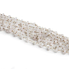 4.5-5mm Crystal Quartz Rondelle Silver Chain - Lot of 6ft - The Bead Traders