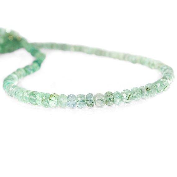 4.5-5mm Mint Green Fluorite faceted rondelle beads 13.5 inch 120 pieces - The Bead Traders