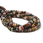 4.5-6mm Multi Gemstone Plain Rondelle Beads 113 pieces - The Bead Traders