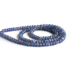 4.5-6mm Tanzanite Plain Rondelles 18 inch 125 beads - The Bead Traders