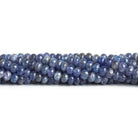 4.5-6mm Tanzanite Plain Rondelles 18 inch 125 beads - The Bead Traders