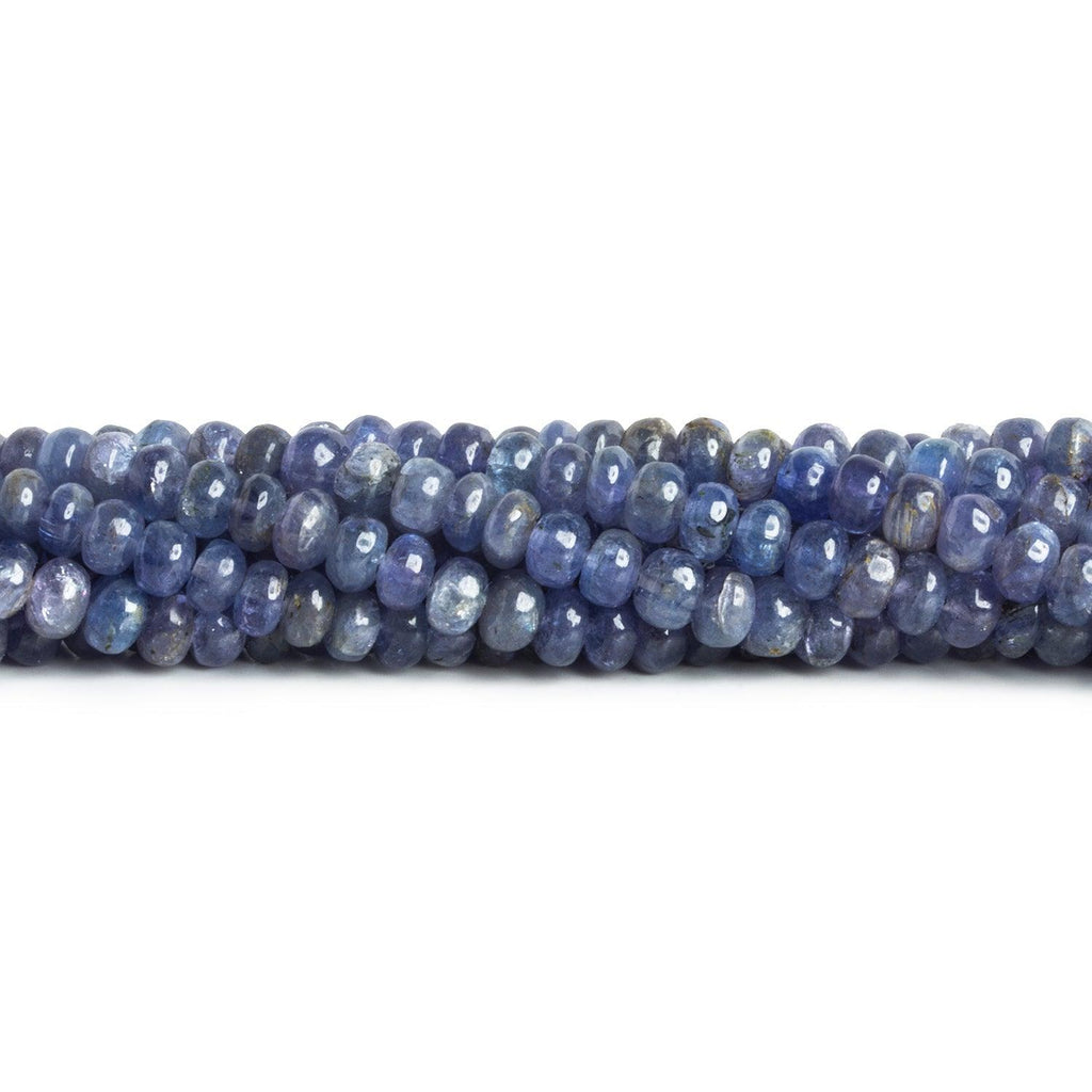 4.5-6mm Tanzanite Plain Rondelles 18 inch 125 beads - The Bead Traders