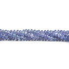 4.5-6mm Tanzanite Plain Rondelles 18 inch 175 beads - The Bead Traders