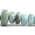 4.5-9mm Larimar faceted rondelle beads 8 inch 49 pieces - The Bead Traders