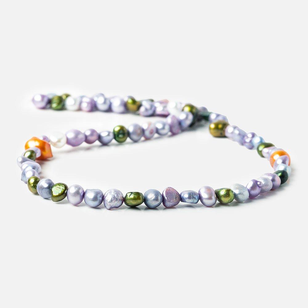 4.5-9mm Multi Color Baroque Freshwater Pearls 16 inch 74 pieces - The Bead Traders