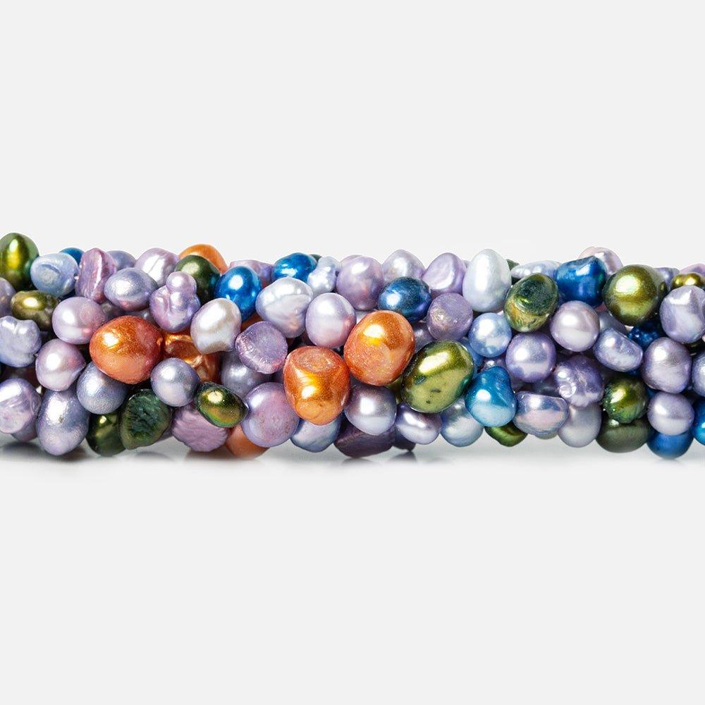4.5-9mm Multi Color Baroque Freshwater Pearls 16 inch 74 pieces - The Bead Traders