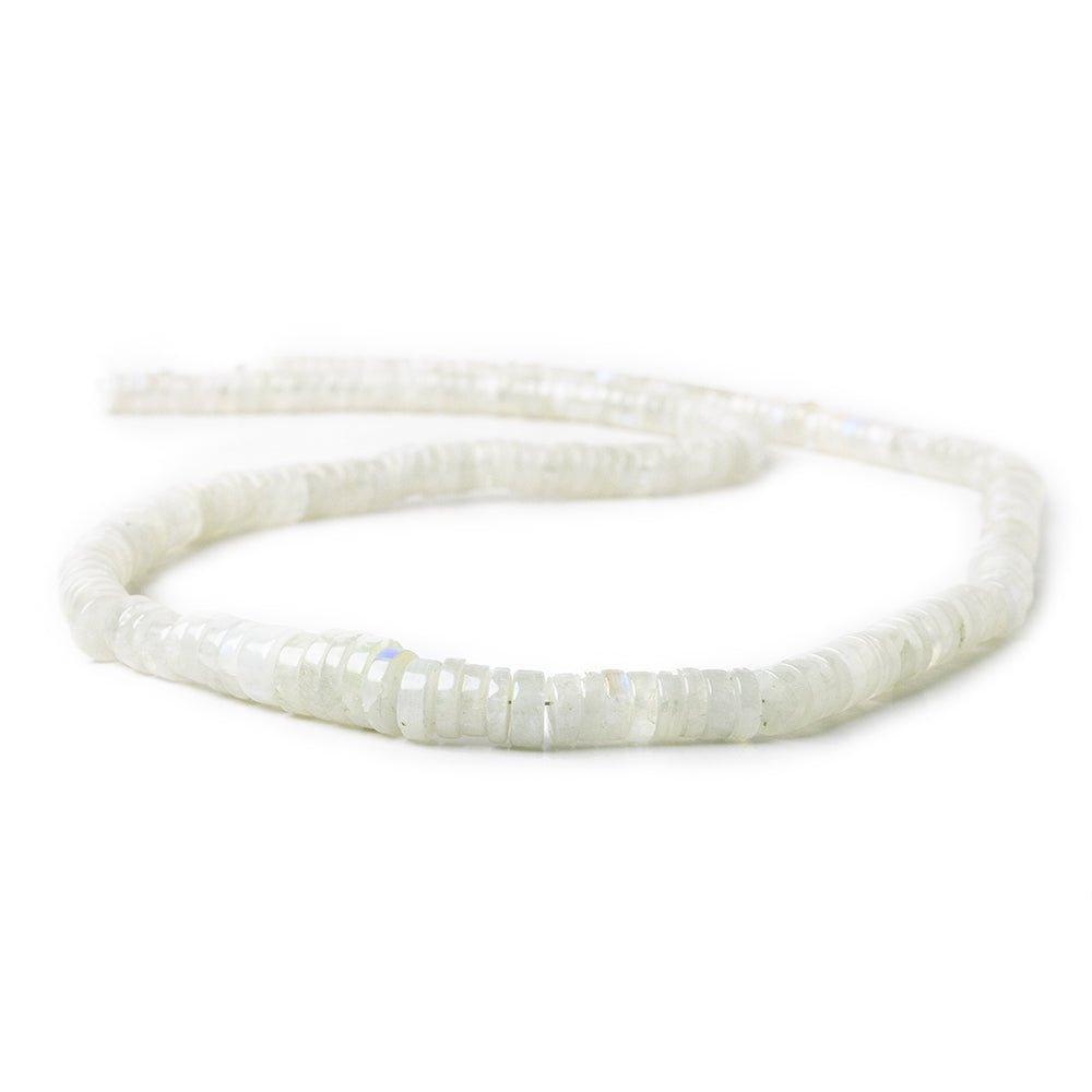 4.5-9mm Rainbow Moonstone plain Heishi beads 18 inches 235 pieces - The Bead Traders