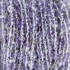 4.5mm-5mm Amethyst Double Rondelle Silver Chain by the Foot 50 pieces - The Bead Traders