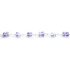4.5mm-5mm Amethyst Double Rondelle Silver Chain by the Foot 50 pieces - The Bead Traders