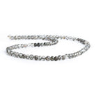 4.5mm-5mm Black Tourmalinated Quartz Plain Round Beads 16 inch 100 pieces - The Bead Traders