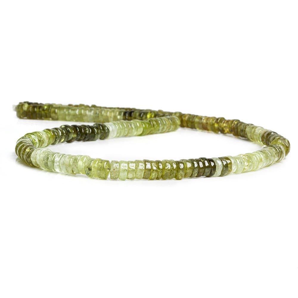 4.5mm-5mm Grossular Garnet Heishi Beads 14 inch 190 pieces - The Bead Traders
