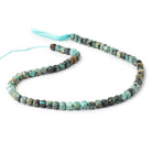 4.5mm African Turquoise Micro Faceted Cube Beads 12 inch 68 pieces - The Bead Traders