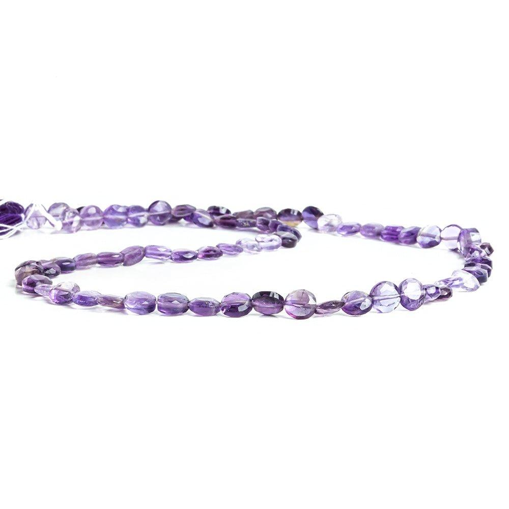 4.5mm Amethyst Faceted Coin Beads 14 inch 70 pieces - The Bead Traders